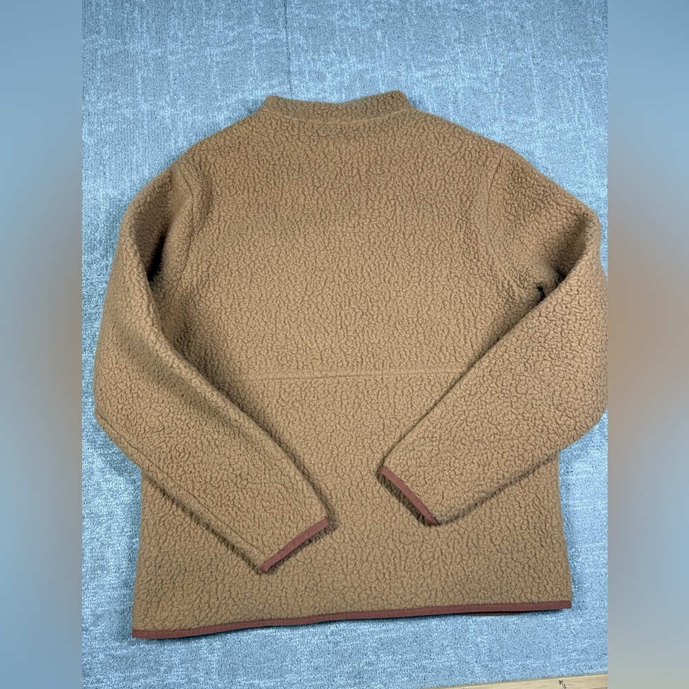 Patagonia Womens Retro Pile Marsupial Brown Pull Over 1/2 Zip Sweater READ M - Picture 9 of 9